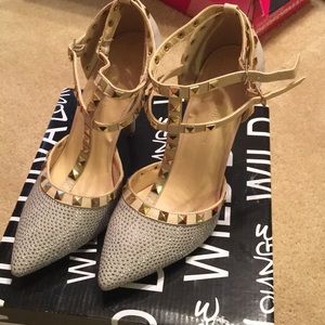 Silver bling heels, Valentino imitation